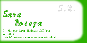 sara moisza business card